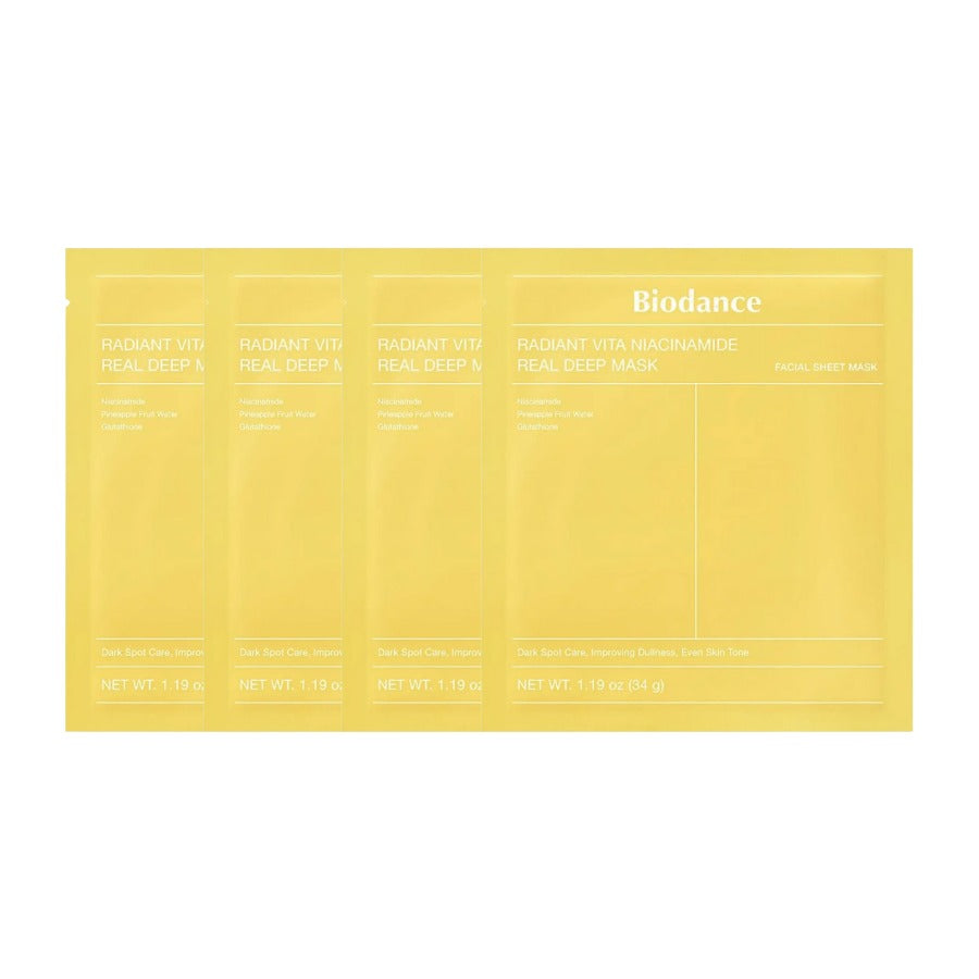 Biodance Radiant Vita Niacinamide Real Deep Mask 4 stk
