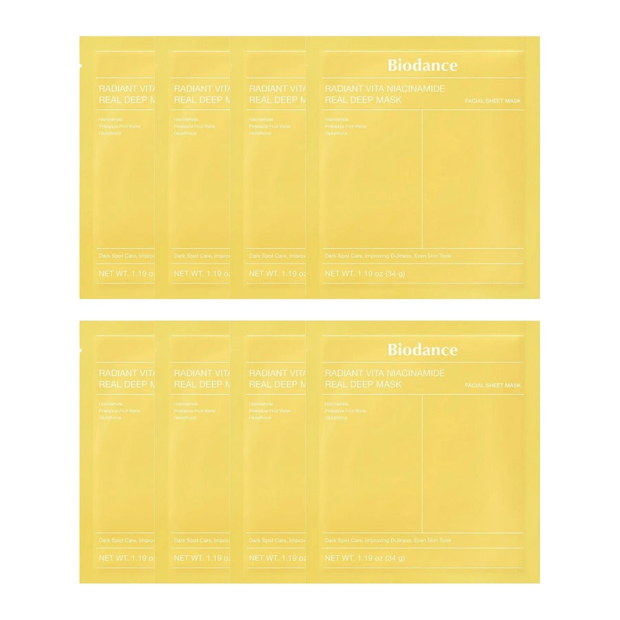 Biodance Radiant Vita Niacinamide Real Deep Mask 8 stk