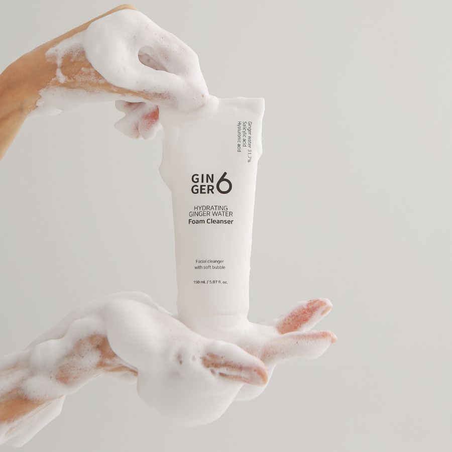 GINGER6 Hydrating Ginger Water Foam Cleanser SkinSecret Koreansk Hudpleie