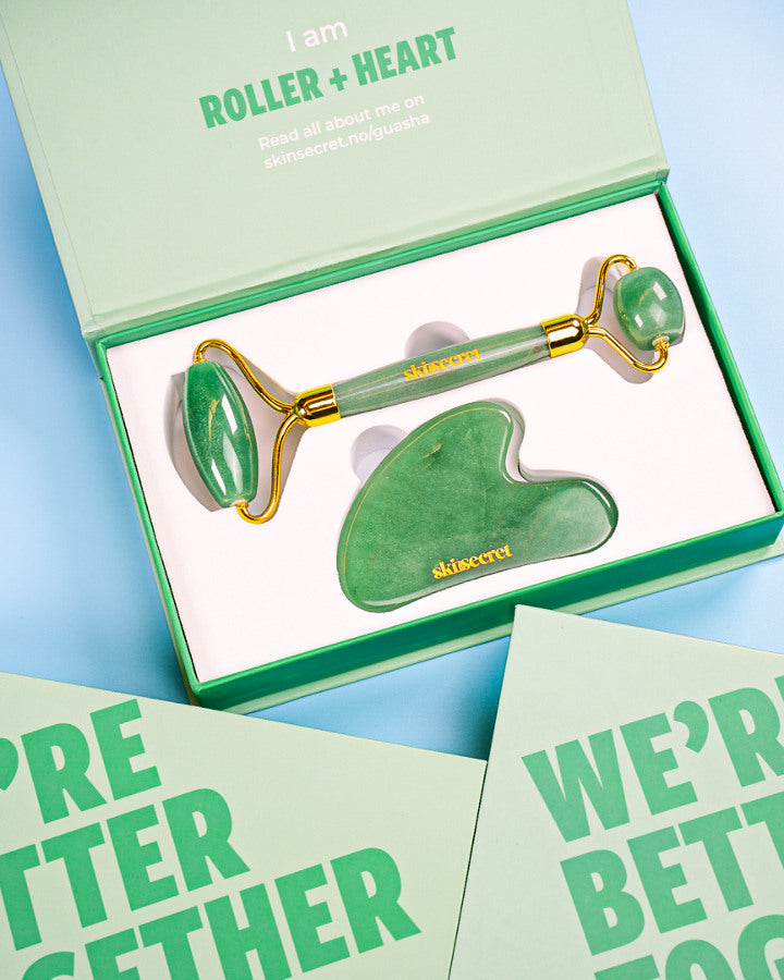 Gua Sha Kit Roller + Heart Aventurine