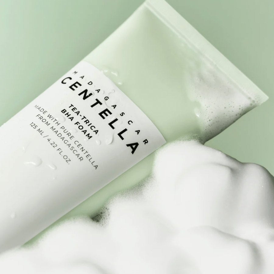 skin1004 madagascar centella tea trica bha foam