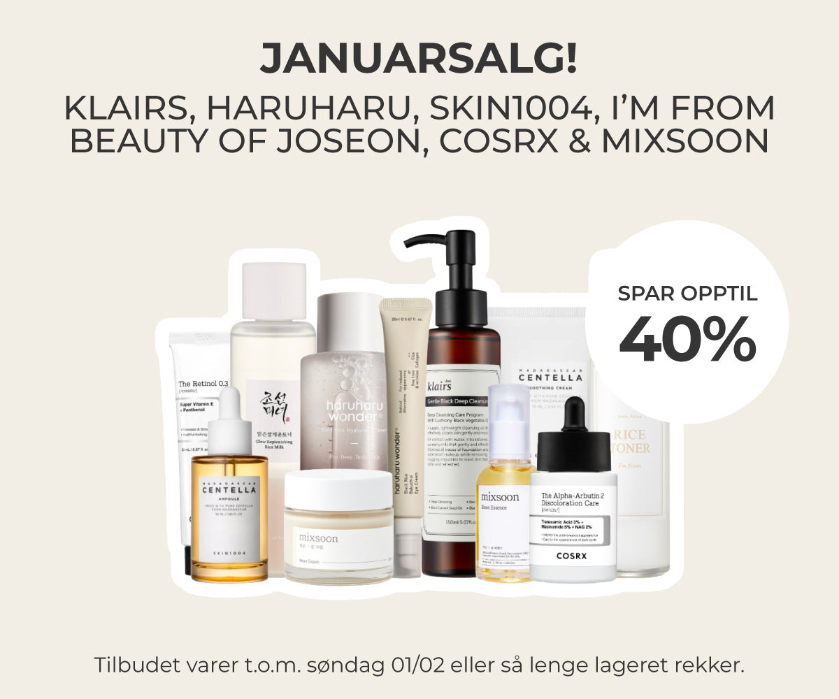 Spar opptil 40% på Koreansk hudpleie!