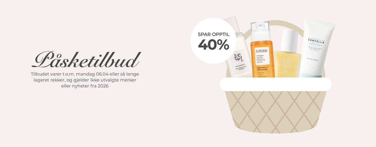 PÅSKETILBUD - spar opptil 40% på Koreansk hudpleie hos SkinSecret