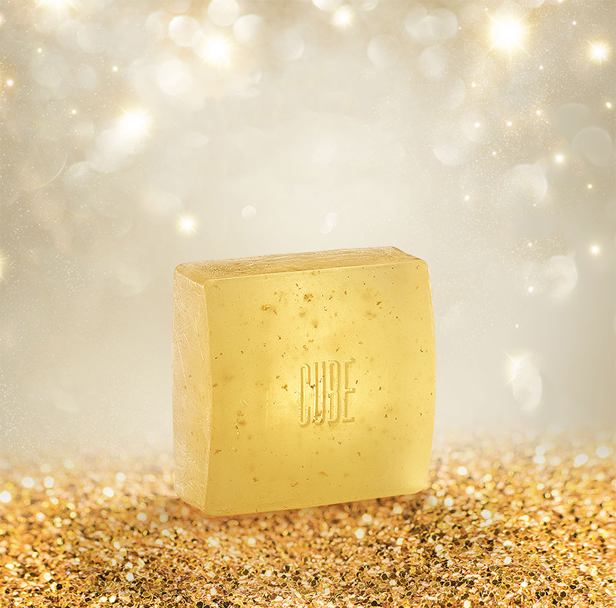 Cube-soap-gullsåpe