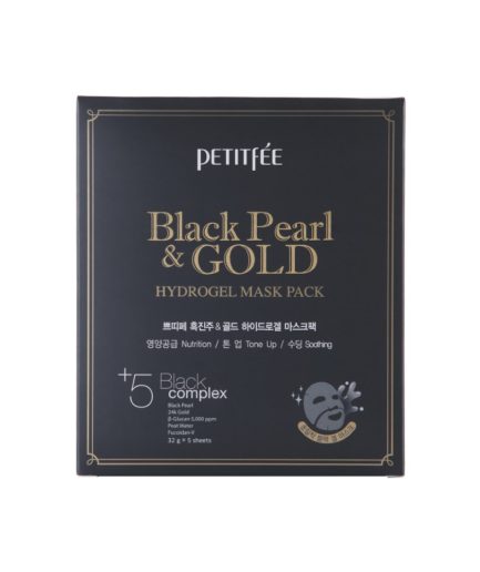 Petitfee Black Pearl Gold Hydrogel Face Mask Boks