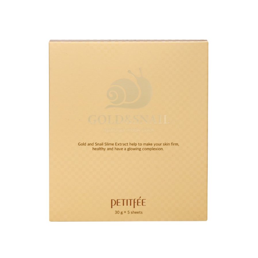 Petitfee Gold & Snail Hydrogel Sheet Mask Boks