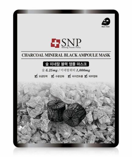 SNP-Charcoal-Mineral-Black-Ampoule-Mask-Skin-Secret-Koreansk-Hudpleie