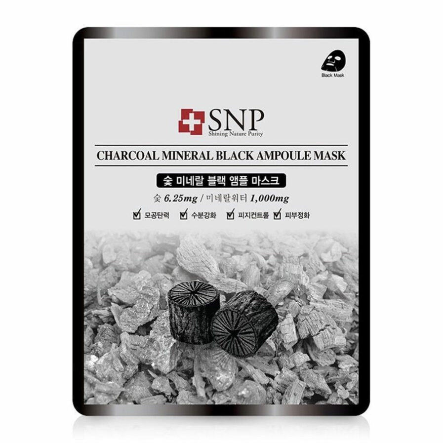 SNP-Charcoal-Mineral-Black-Ampoule-Mask-Skin-Secret-Koreansk-Hudpleie