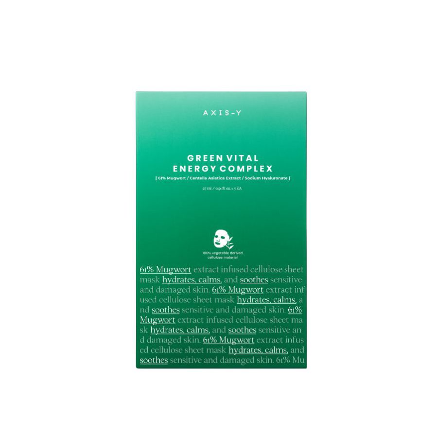 AXIS-Y Mugwort Green Vital Energy Complex Sheet Mask SkinSecret Koreansk Hudpleie