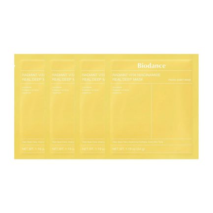 Biodance Radiant Vita Niacinamide Real Deep Mask 4 stk