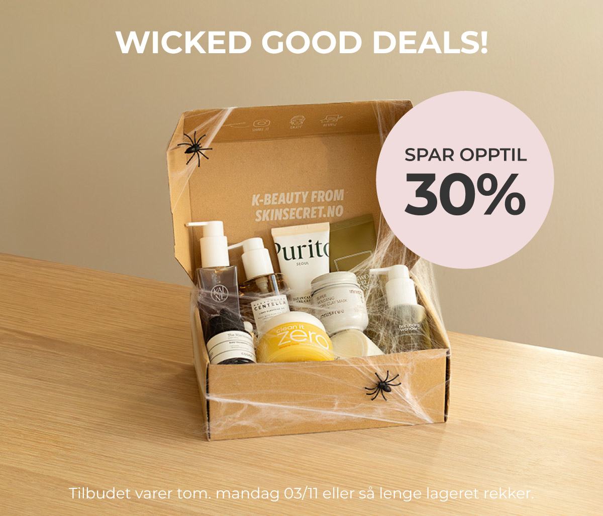 wicked good deals opptil 30% på koreansk hudpleie!