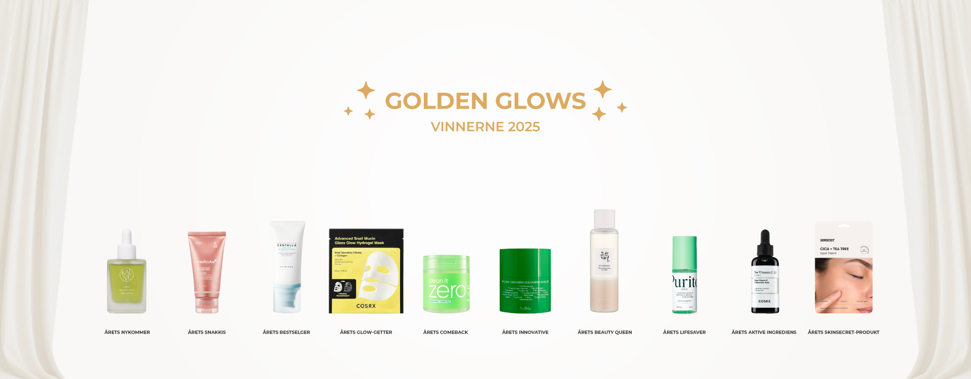 Golden Glows - årets vinnere stemt frem av kunder!