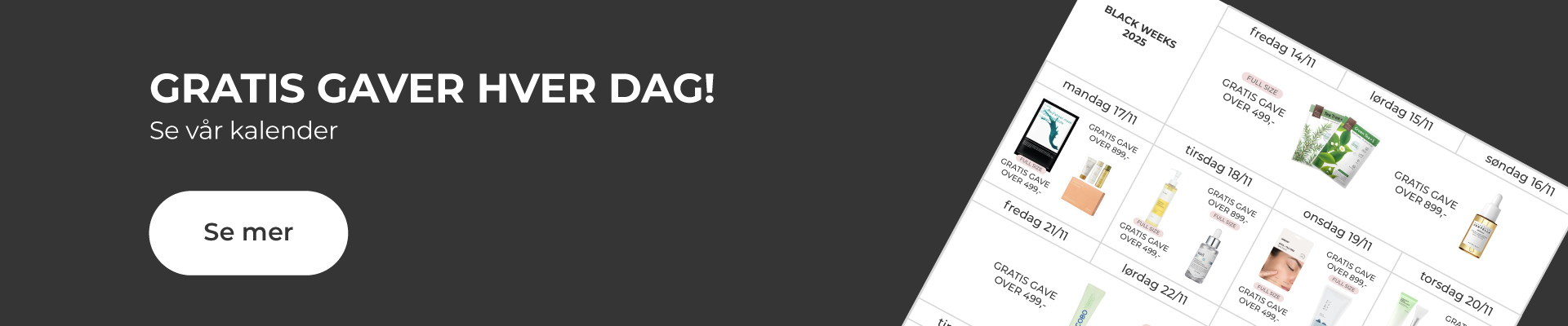 Black Week - gratis gave hver dag!
