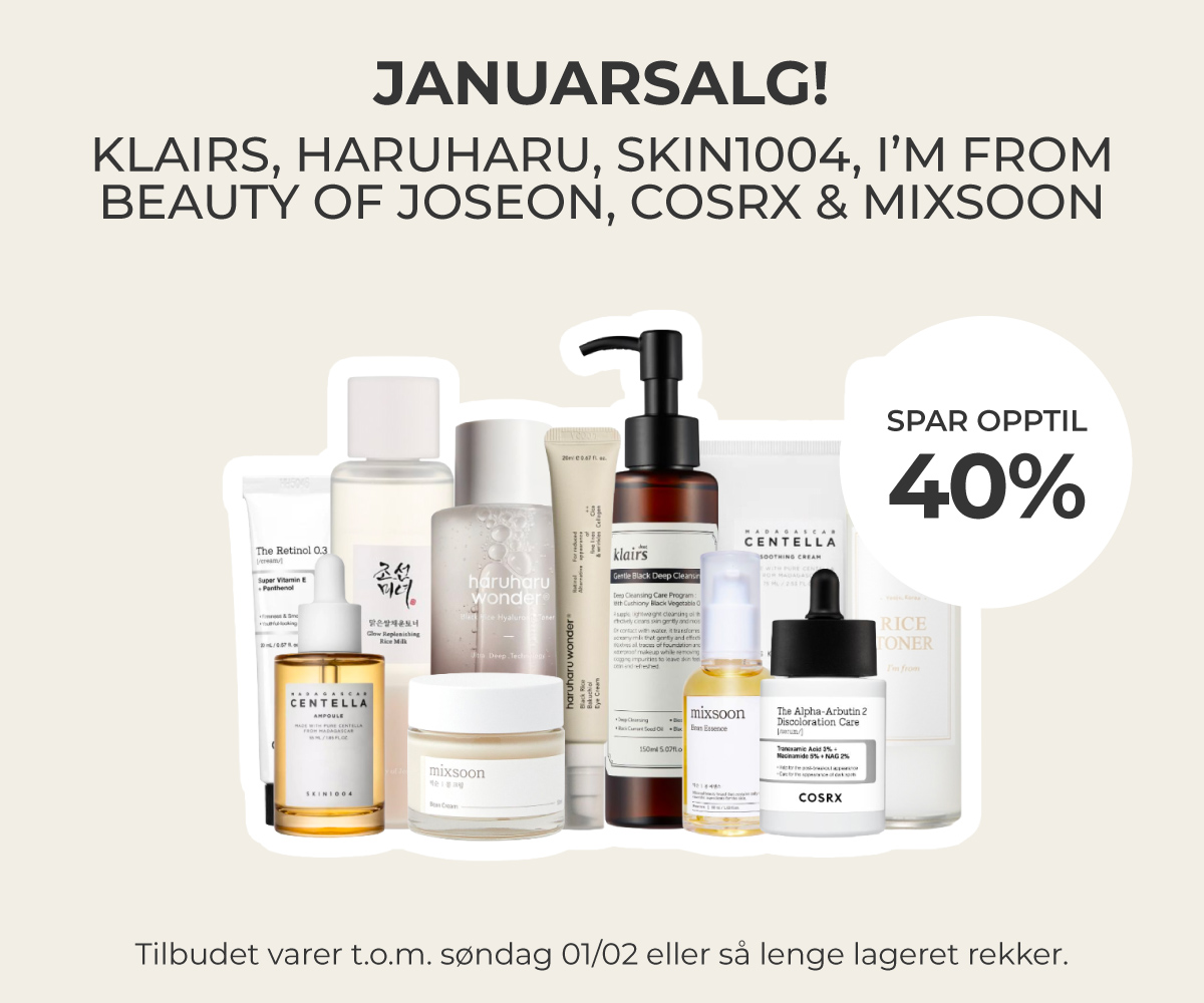 Spar opptil 40% på Koreansk hudpleie!
