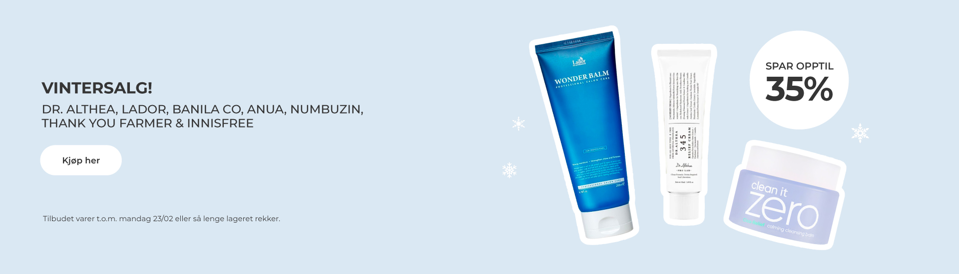 Vintersalg: Spar opptil 35%!