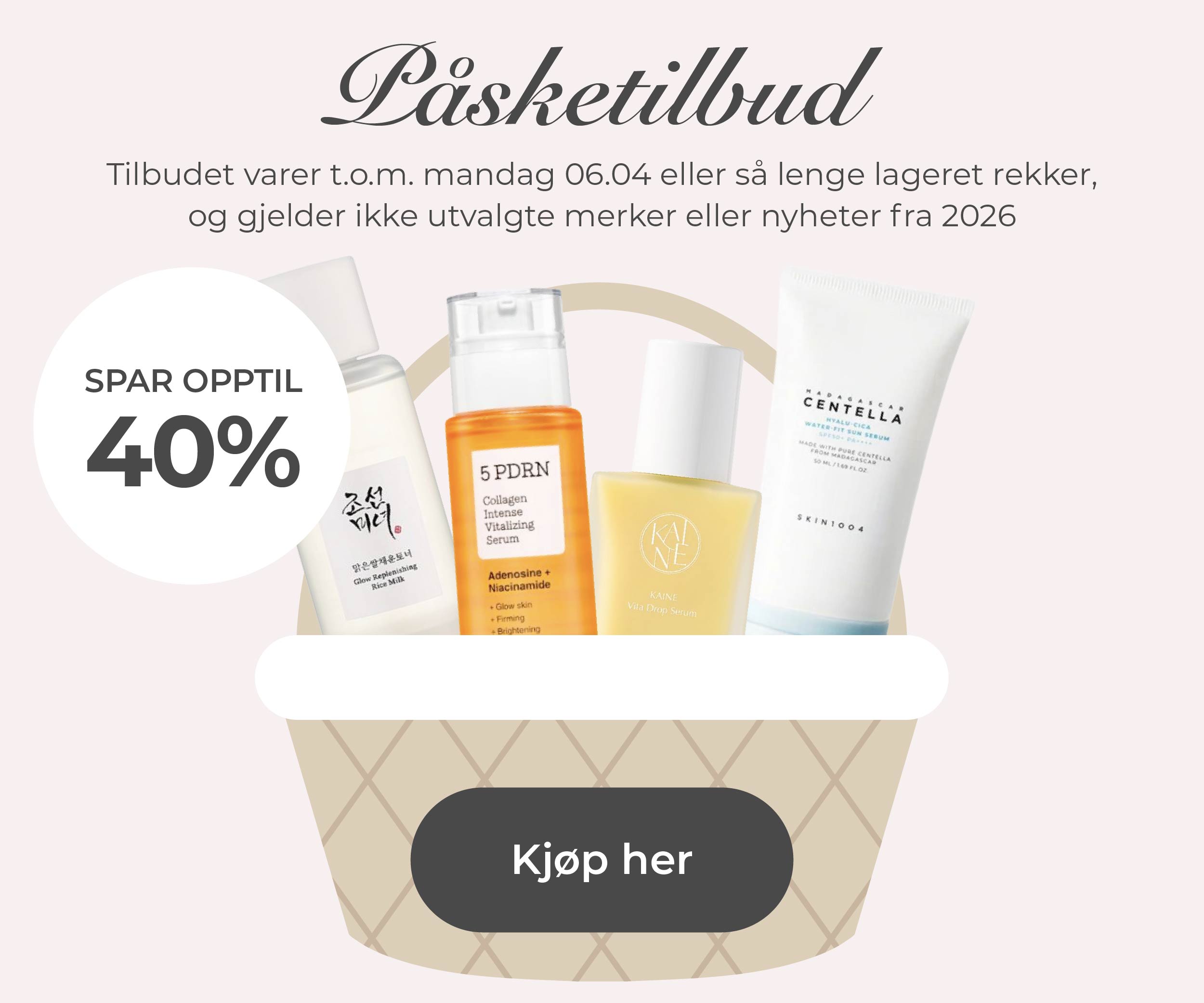 PÅSKETILBUD - spar opptil 40% på Koreansk hudpleie hos SkinSecret