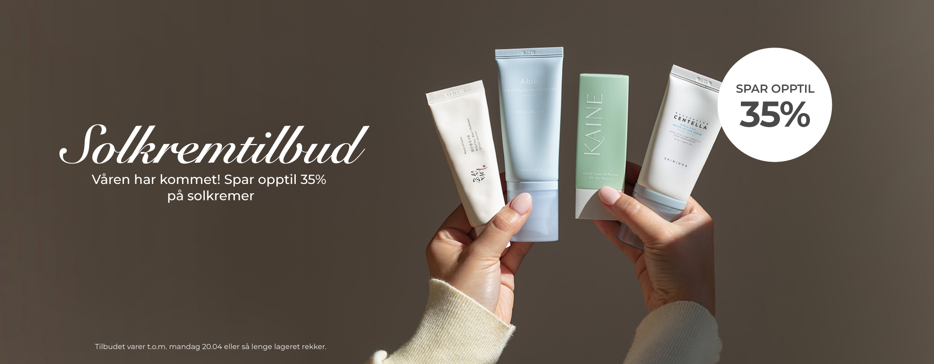Solkremtilbud - spar opptil 35% på koreansk solkrem