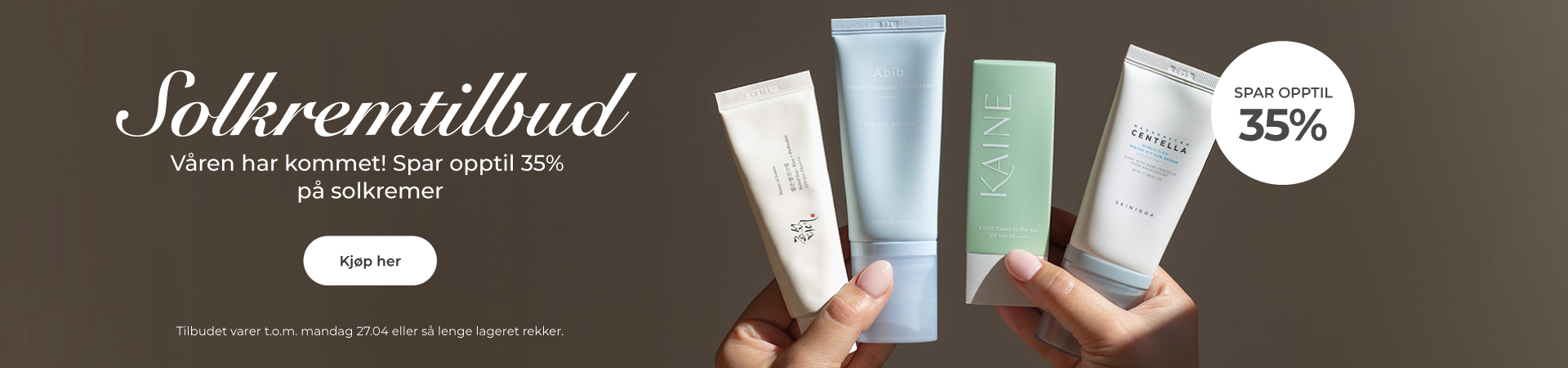 Solkremtilbud - spar opptil 35% på koreansk solkrem