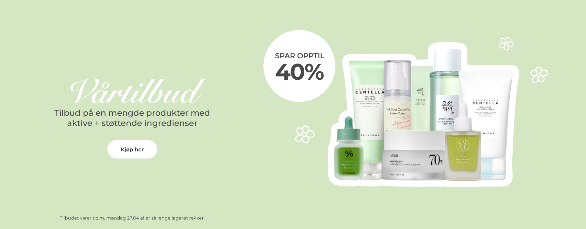 Forside - vårtilbud: spar opptil 40% på K-beauty