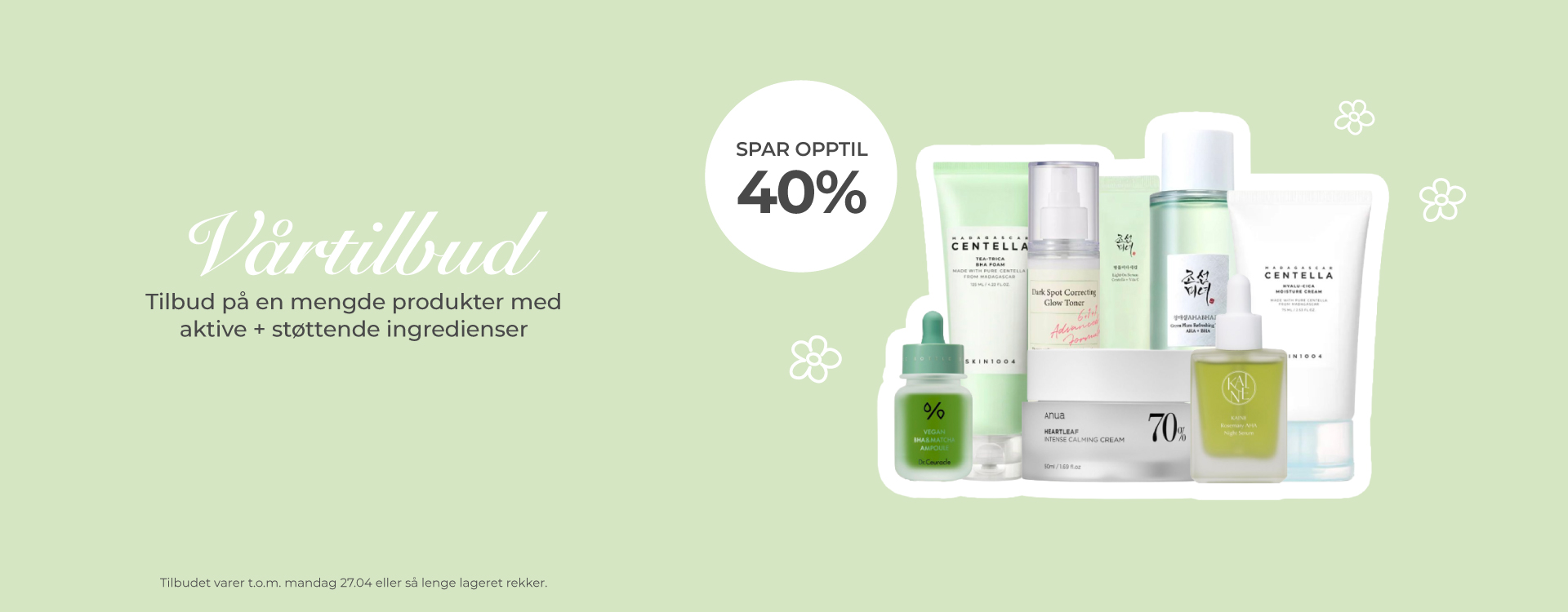 Forside - vårtilbud: spar opptil 40% på K-beauty