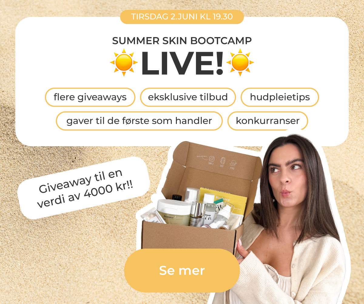 Livesending - delta på giveaway og vinn hudpleie til 4000 kr!