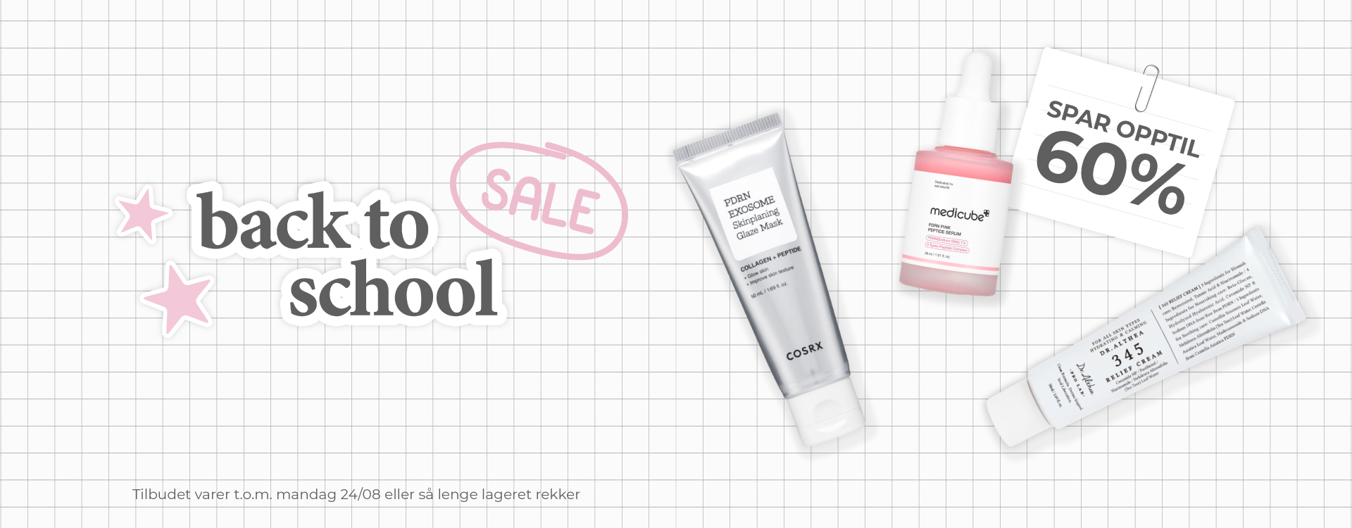 Back to school tilbud - spar opptil 60%