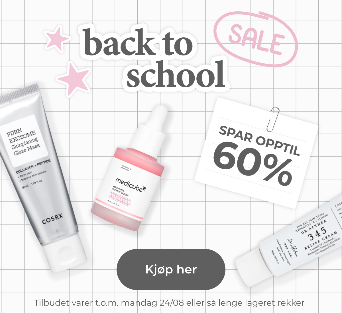 Back to school tilbud - spar opptil 60%